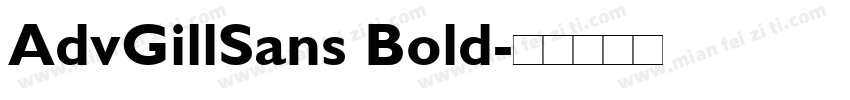 AdvGillSans Bold字体转换